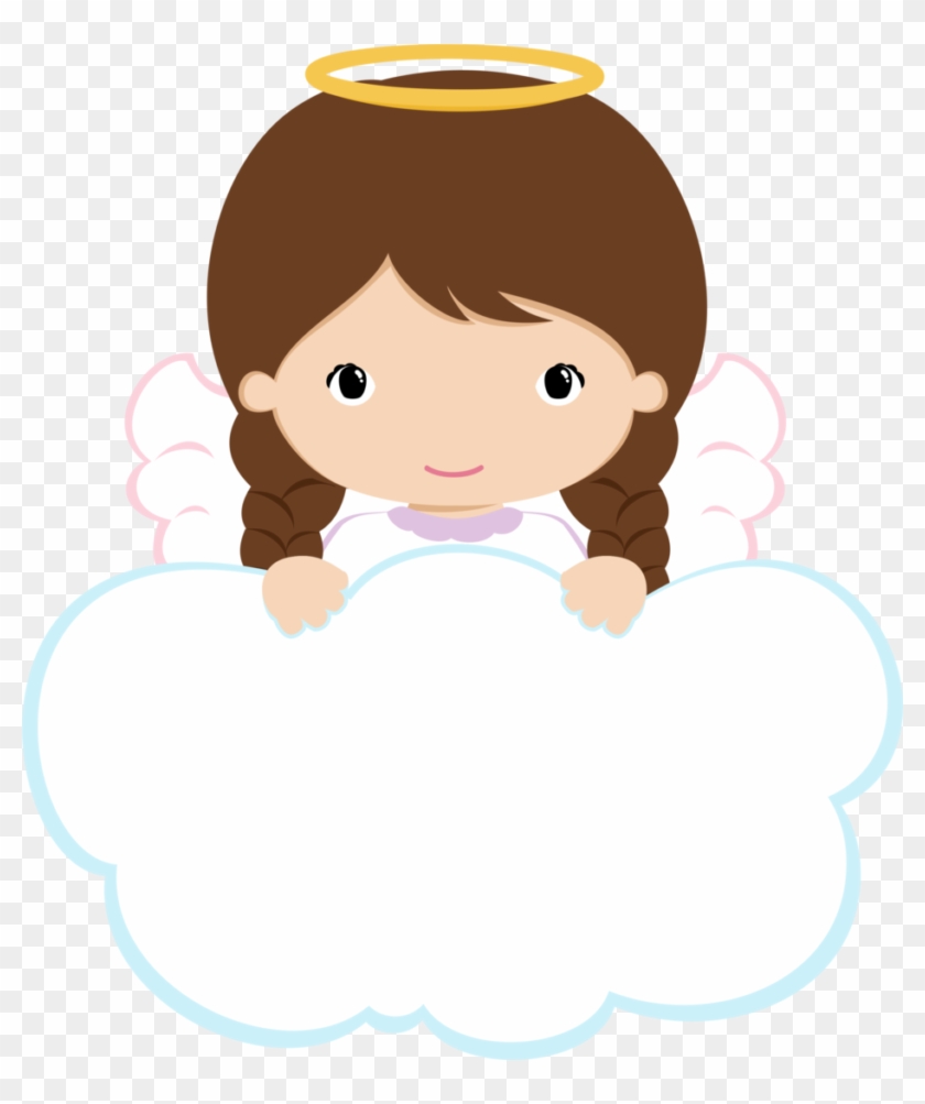 Tarjetas Con Angelitos Para Niña - Baptism Angel Clipart - Full Size